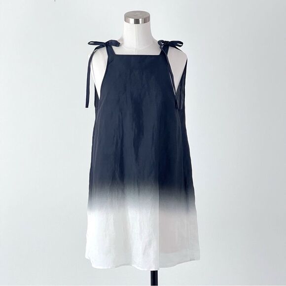 COS Women's Halter Neck Sleeveless Ombre Print Tunic Blouse Gray Size 4 - Picture 6 of 13